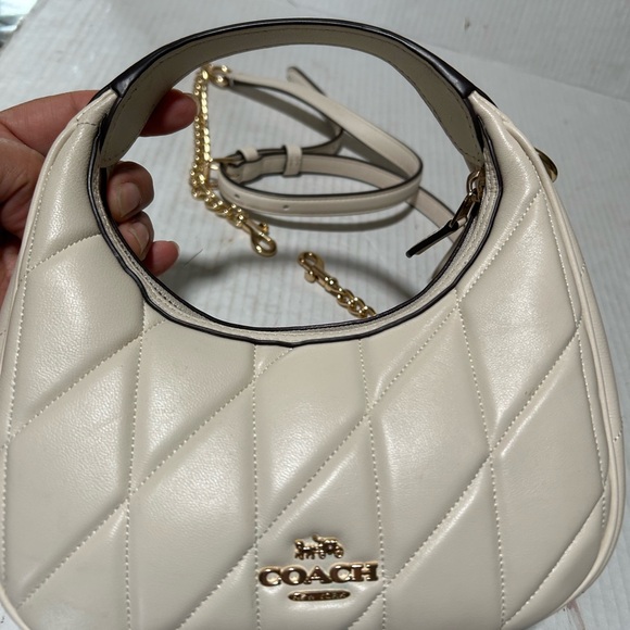 Coach Carmen mini crossbody White Quilted Women's Bag - Picture 5 of 12
